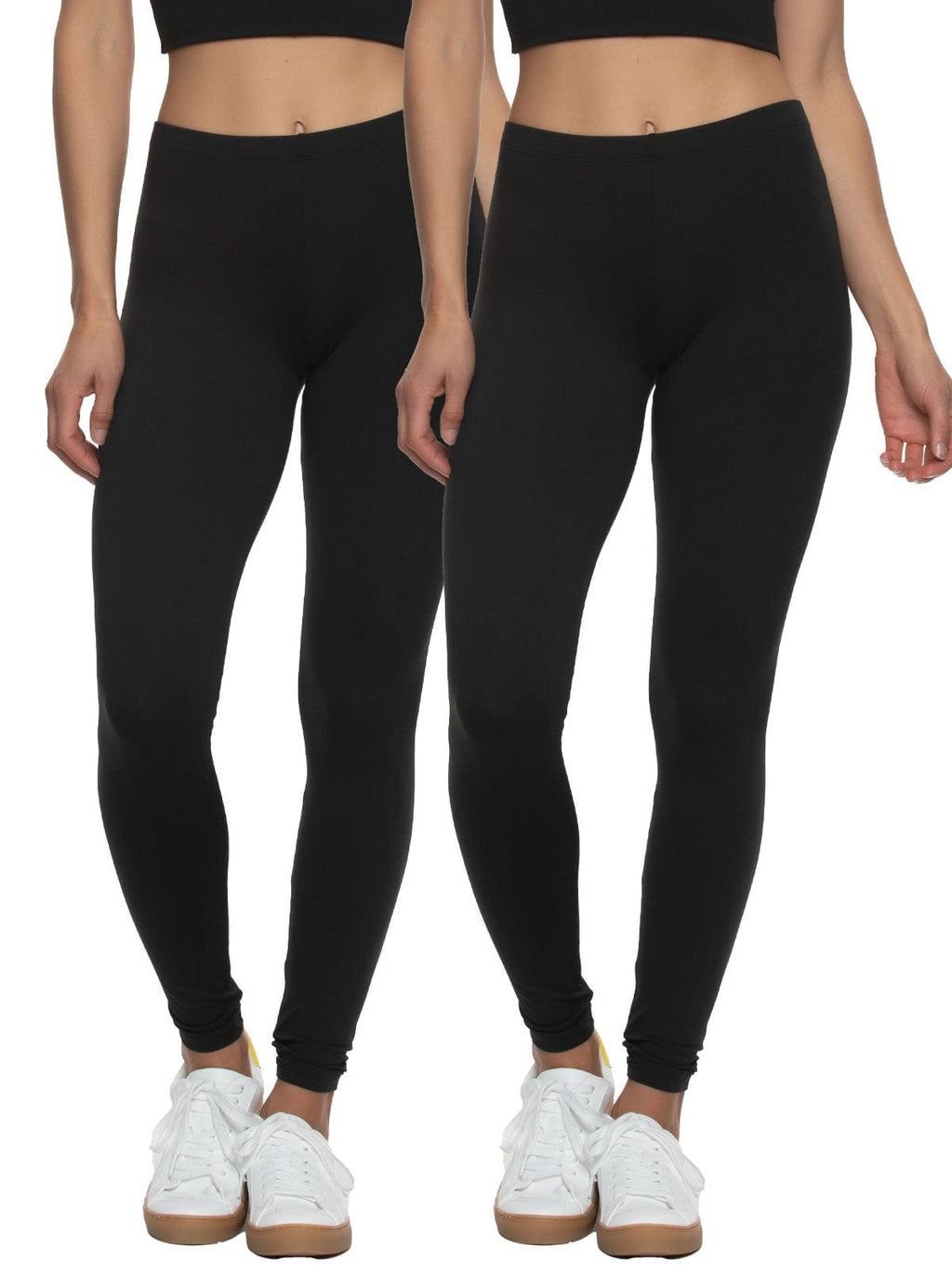 Buy Felina women wide waistband textured leggings black Online