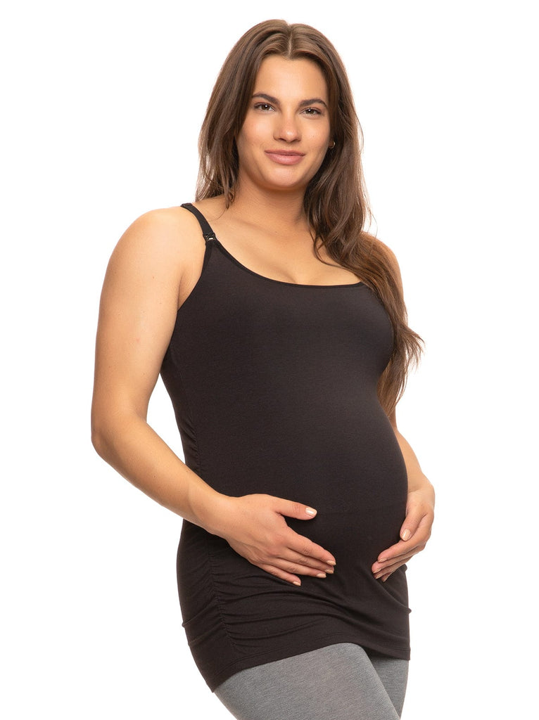 Felina Cotton Blend Maternity Camisole In Sepia Rose