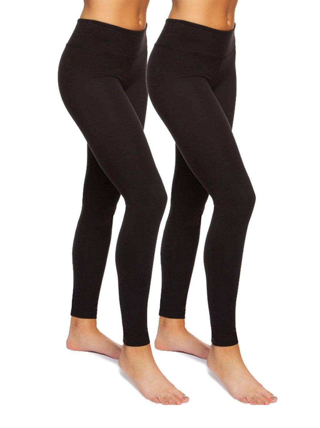 Felina  Lurra Cotton Span Capri Leggings 2-Pack (Indigo Black, Large) 