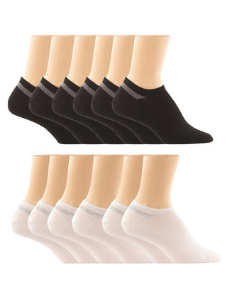 Super No-Show Socks W/ Heel Control 6-Pack