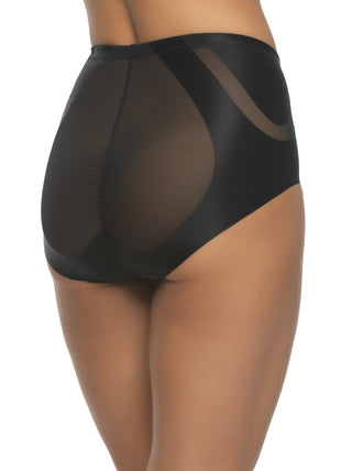 Uplifted Satin & Mesh Body-Mapped Shaper Brief