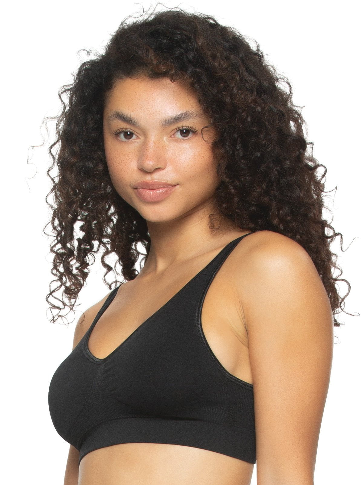 Buy Yours Curve Black 2 Pack Seamless Unpadded Bra from Next Canada