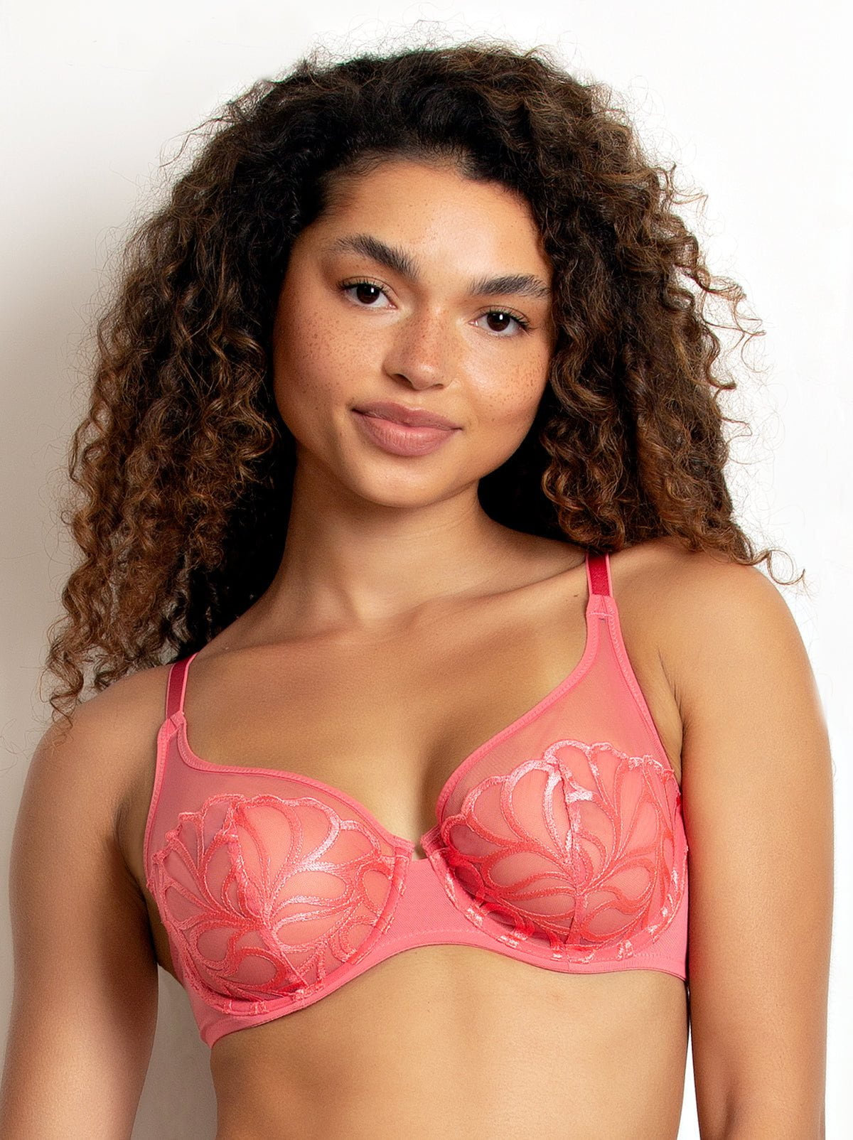 Paramour by Felina, Lotus Embroidered Unlined Bra