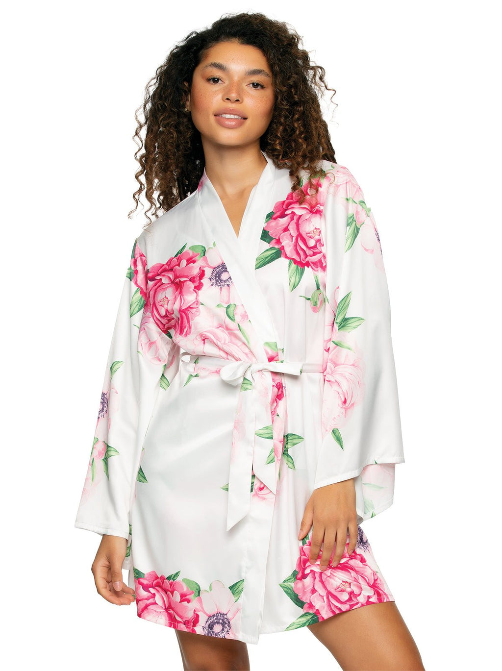 Adrienne Printed Satin Kimono | Jezebel – Felina