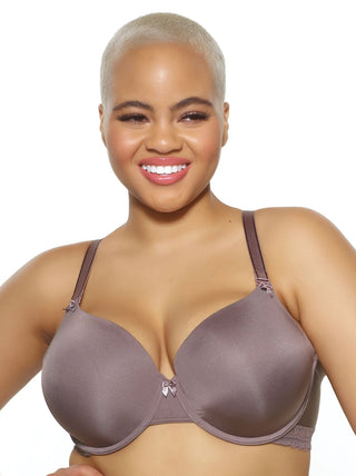 Womens Plus Size Full Coverage Underwire Unlined Minimizer Lace Bra  Heliotrope 36B
