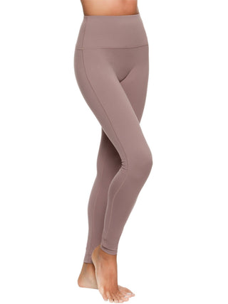 Velvety Soft High-Waisted Legging - color twilight mauve