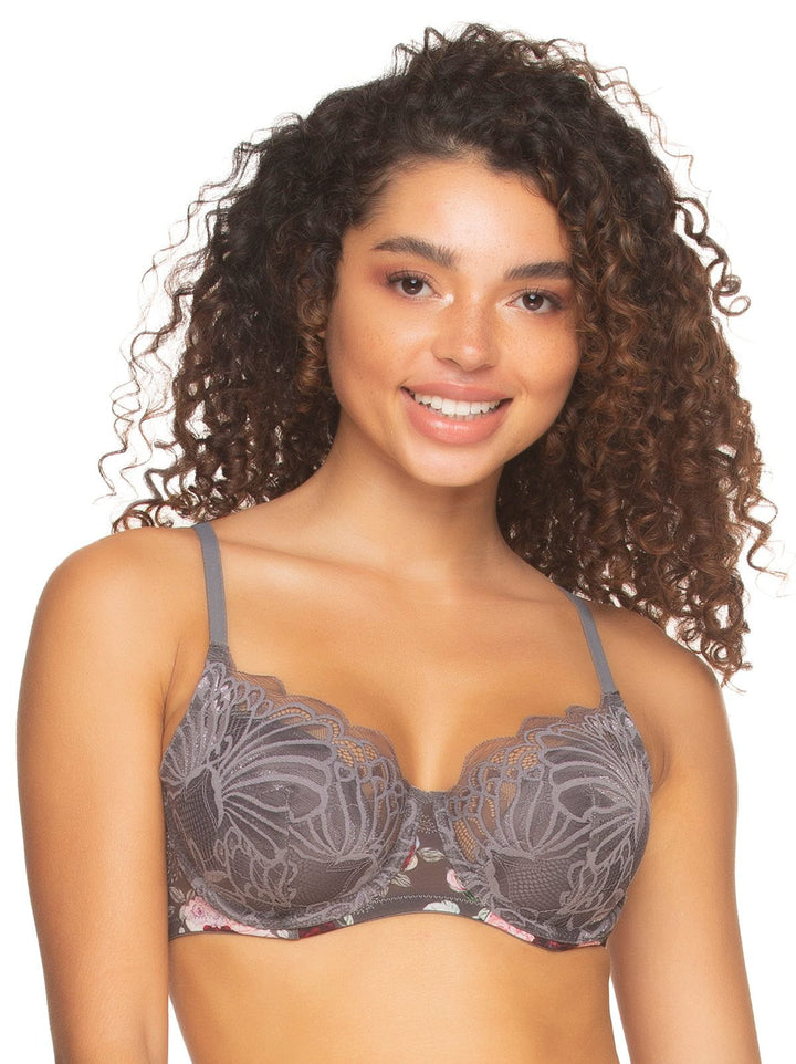 Women Plus Size Bras Seamless Push Up Bra Floral Print Underwire Underwear  Basic Beauty Underwire Bra - 42DD 