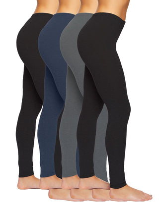 velvety soft leggings color-black grey navy