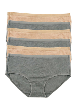 OrganicLadies Cotton Seamless Underwear for Girls Pack of 4 (Multi