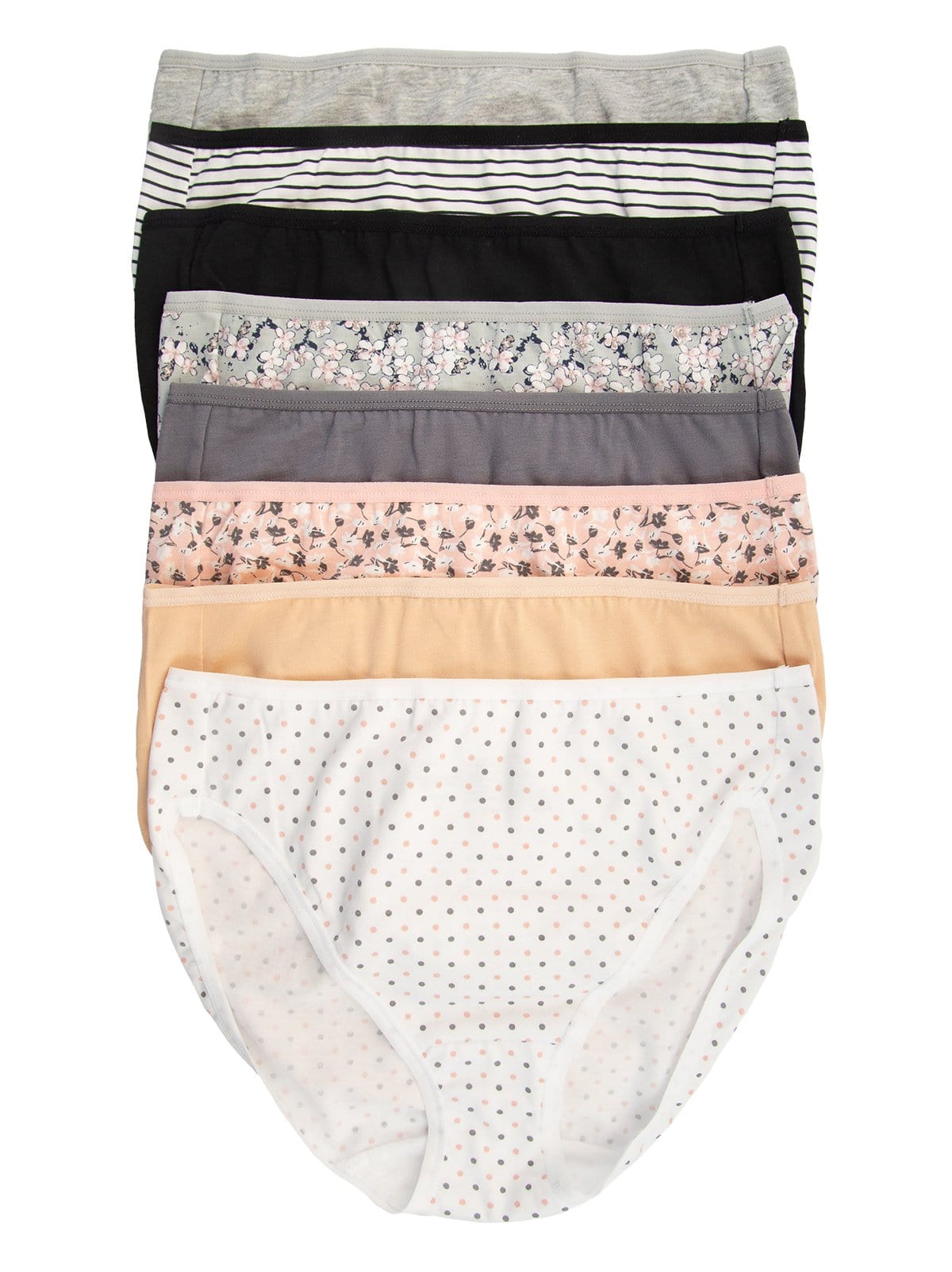 Felina Ladies Cotton Brief Underwear Panties 8 Pack Stretch HighWaist Soft  C4578