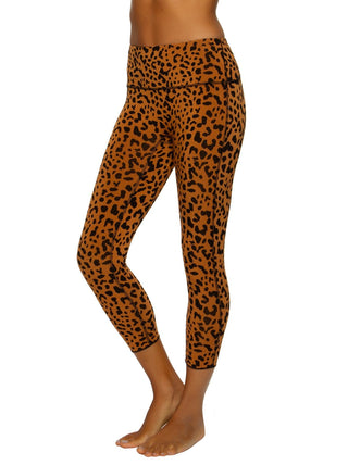 Teeki Leopard Print Multi Color Purple Leggings Size S - 54% off