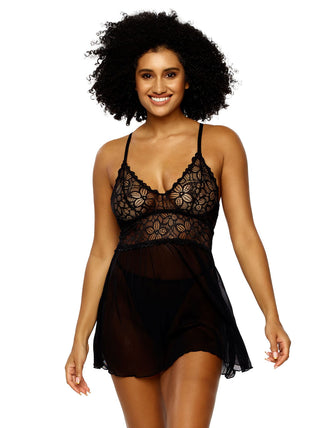 Renee Lace & Mesh Babydoll