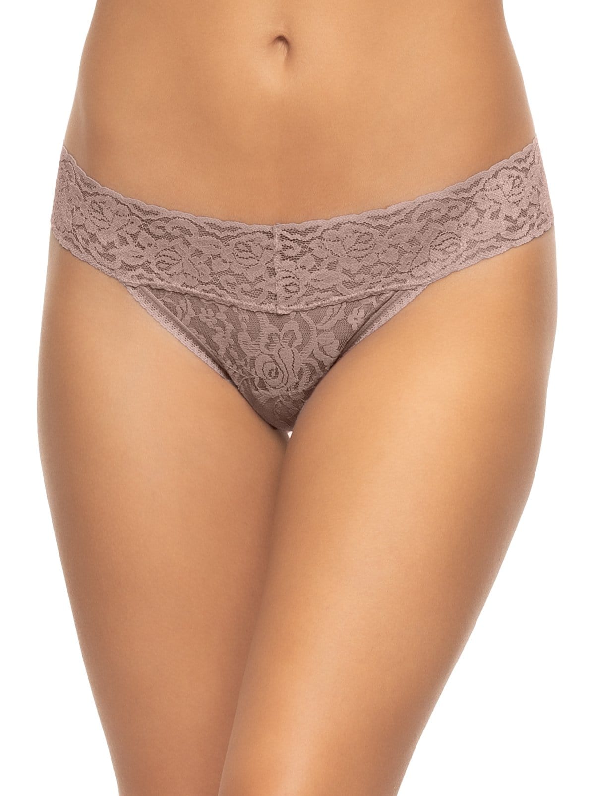 Felina Women's Stretchy Lace Low Rise Thong - Seamless Panties (6-pack)  (light Mist, S/m) : Target