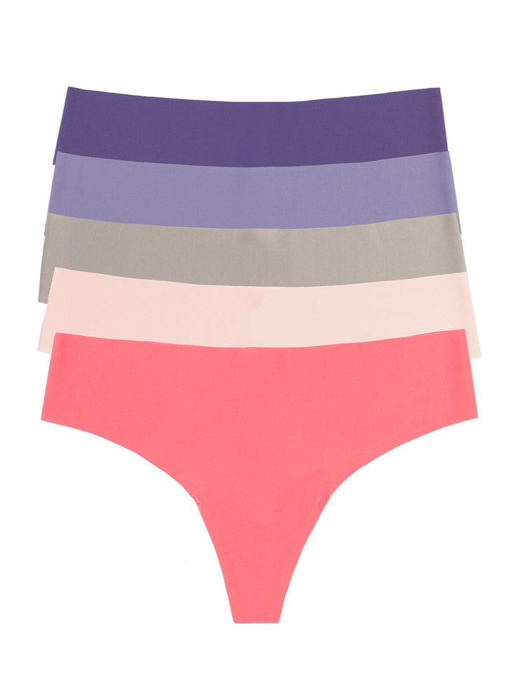 Felina Women's Soft Stretch No Visible Panty Line Lace Thong 4Pk