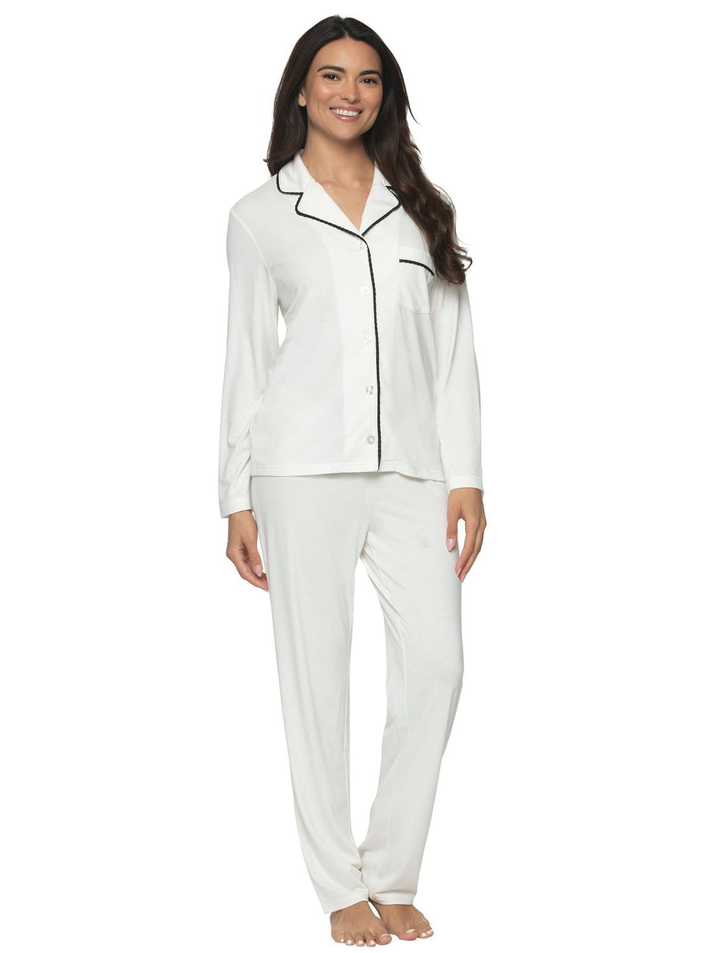 Jessie Long Sleeve Pajama Set | Felina | 2 Piece Knit Pajama Set