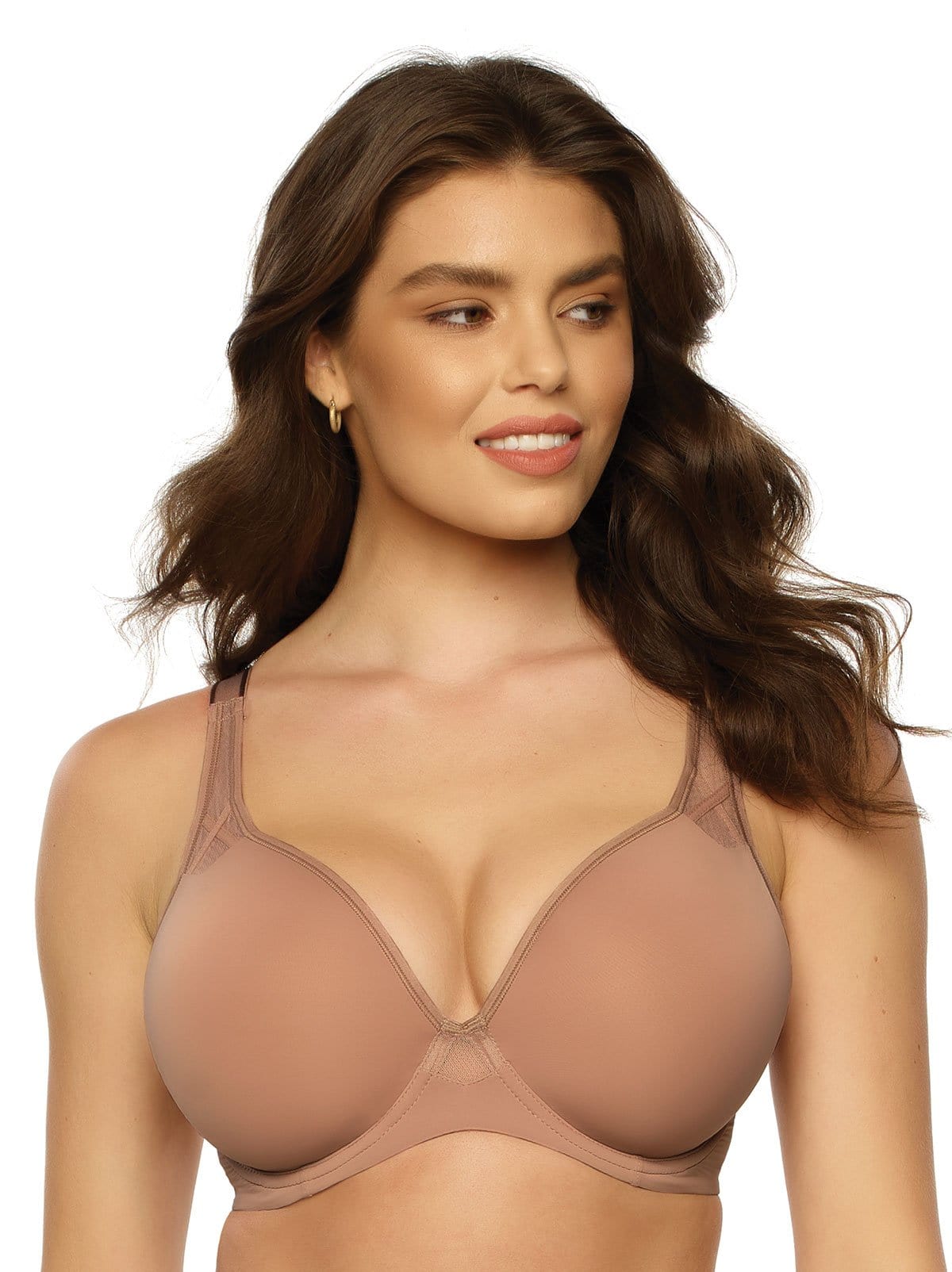 Felina Amaranth Plush T-Shirt Bra with Sheer Details